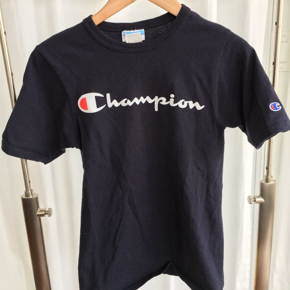 Navy Blue Champion Logo Tee - Picture 2 of 4